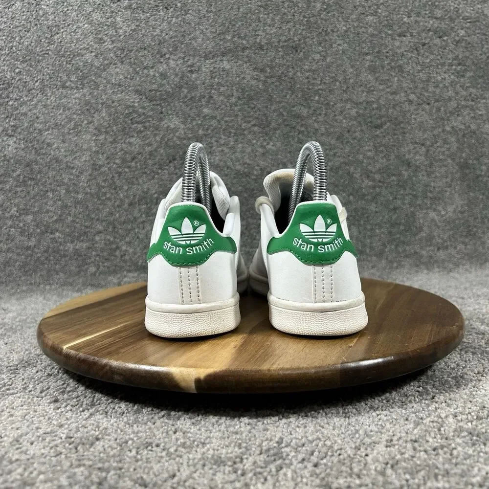 Adidas Originals Stan Smith Kids Youth Size 3 White Green Athletic Shoes Used
